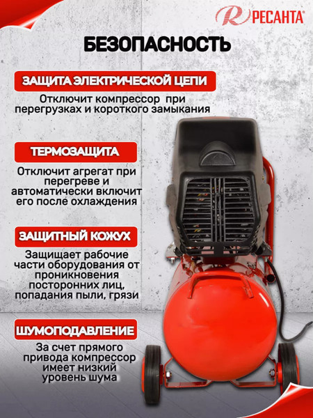 Воздушный компрессор Ресанта КП-24/260М