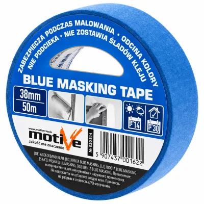 Малярная лента motive blue masking tape 38 мм×50 м, 020314