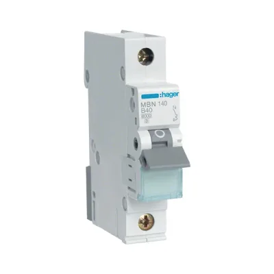 Автоматический выключатель hager, mbn140e, 1p b 40a 6 кa
