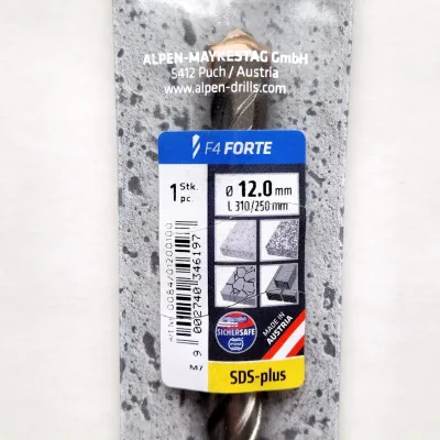 Бур по бетону alpen d 12,00x250x310 мм