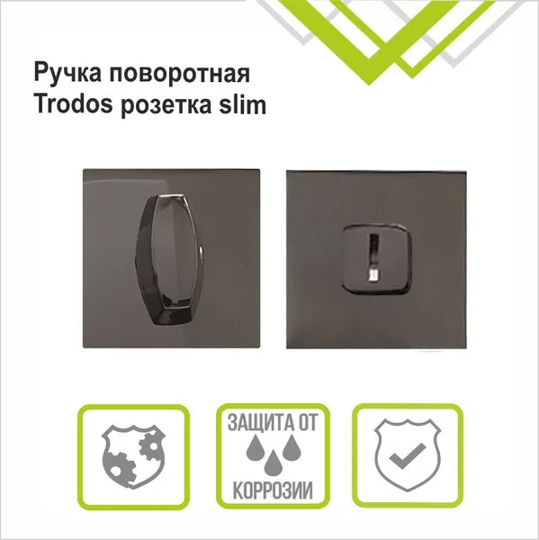 Ручка дверная Trodos BK серия 03 Slim