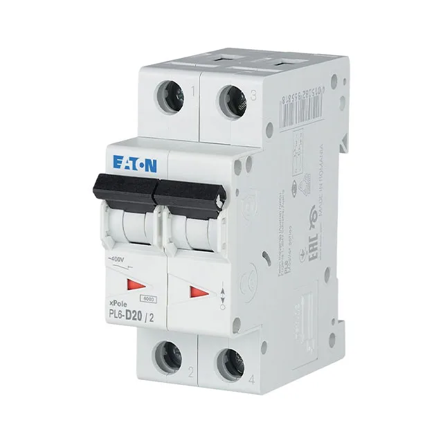 Автоматический выключатель Eaton, PL6, 286580, 2p D 20a 6 кa