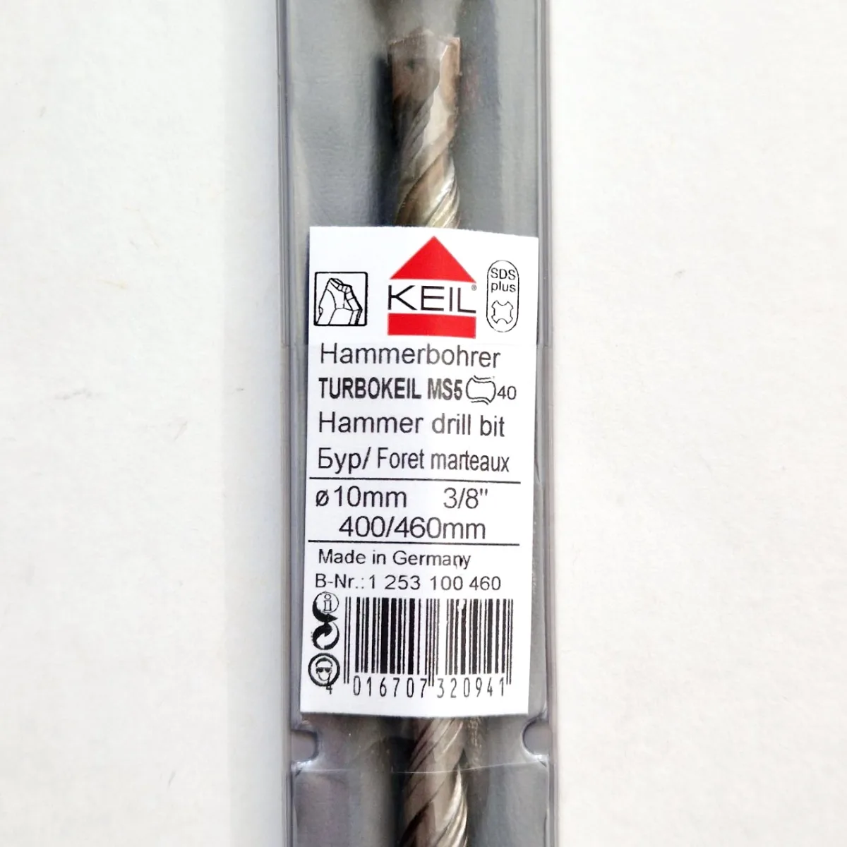 Бур по бетону keil d 10,00x400x460 мм