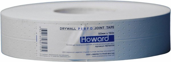 Бумажная лента Howard Perfo Joint Tape с круглой перфорацией