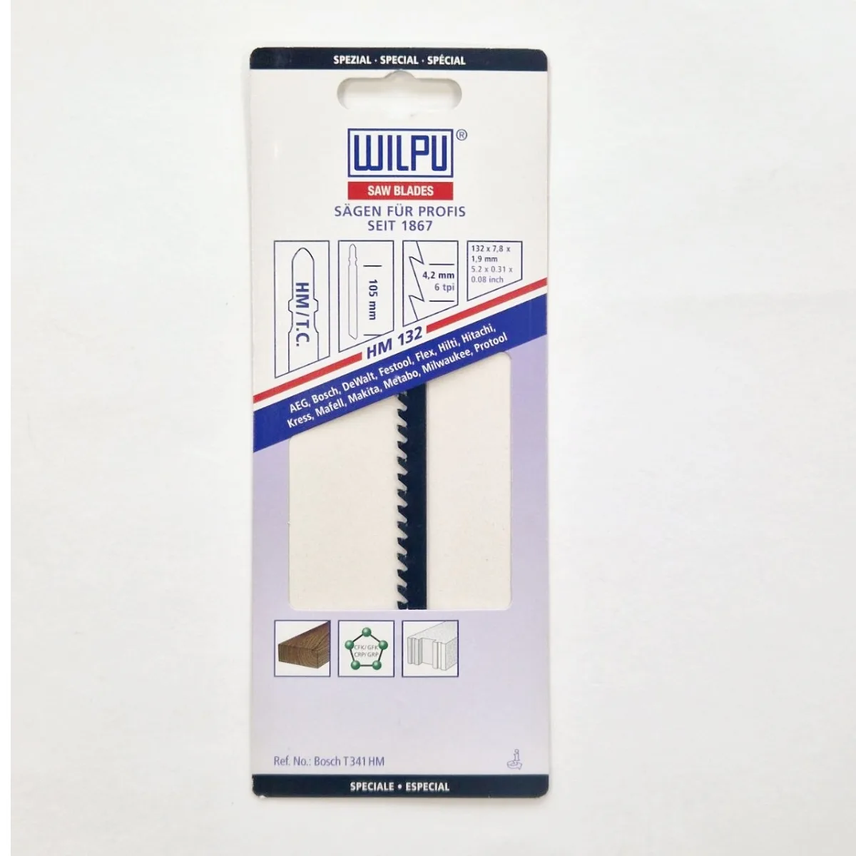 Пилка для лобзика Wilpu HM132, 1 шт.