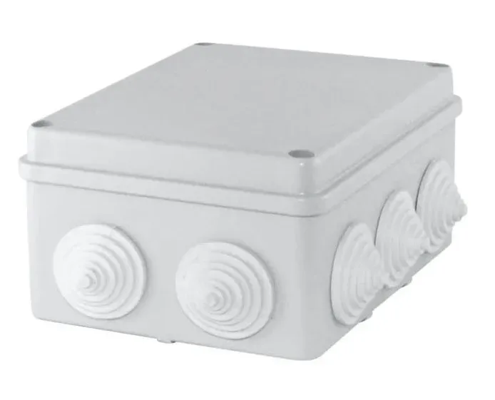Коробка распаячная оп 150х110х70 мм крышка ip55 10 гермовводов tdm