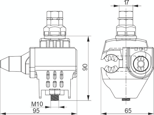Зажим прокалывающий IEK UZA-11-D35-D150-1