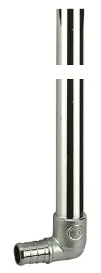 Отвод giacoqest с медной хром. трубкой 1/2"хø15 l=750 giacomini