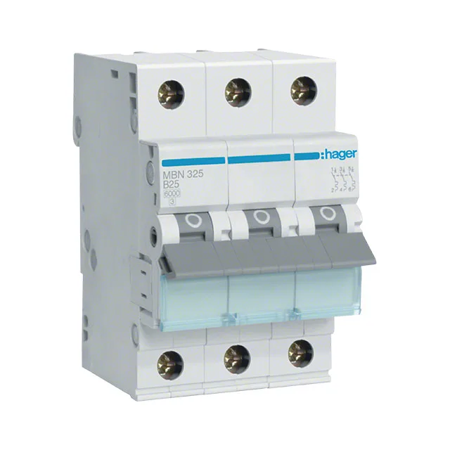 Автоматический выключатель hager, mbn325e, 3p b 25a 6 кa
