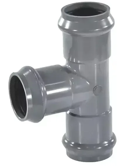 Тройник раструб нпвх сер. нап. с манж. ру 1,0 мпа ду 160/160х90* aquaviva