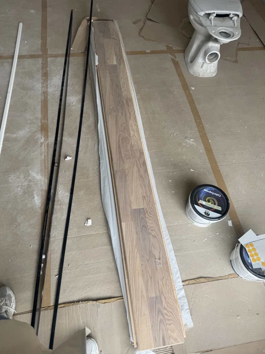 Паркетная доска дуб focus floor, storm white matt 3s