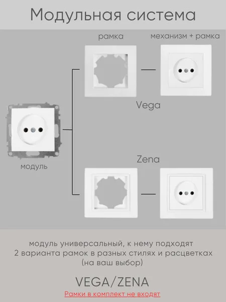 Розетка El-Bi Zena-Vega / 609-015600-221