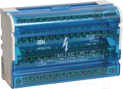 Шина нулевая в корпусе IEK YND10-4-15-125