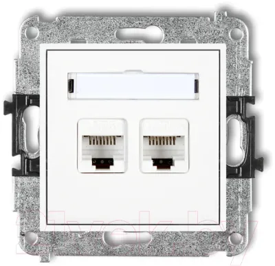 Розетка karlik 2xrj45 / mgk-6