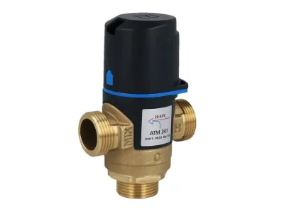 Клапан термостат. трехходовой атм 343 dn 15 3/4" hрп 35-60°c kvs=1,6 арт. 1234310 afriso