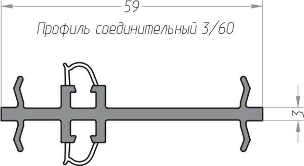 Профиль примыкающий оконный Avansum 3/60