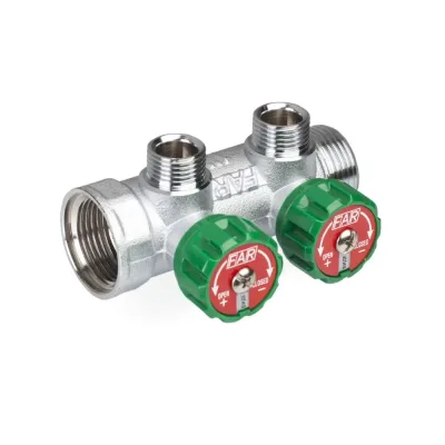 Коллектор регулирующий проходной 2 вых. (вр-нр) 1/2" тр арт. fk 3821 3412tp far