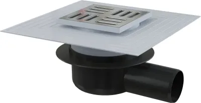 Трап горизонтальный с "сухим" затвором ду 50 (решетка нерж. сталь) арт. apv26c alca