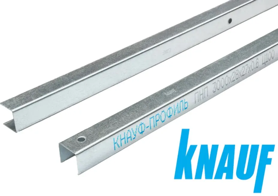 Профиль для гипсокартона направляющий knauf ud 27x28x0,6 мм (3 м)