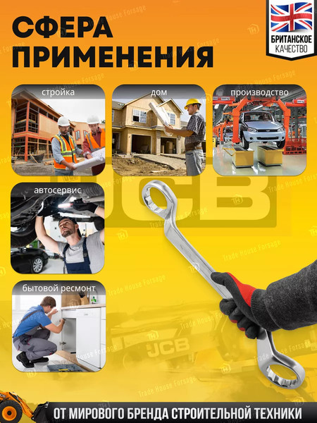 Гаечный ключ JCB Накидной отогнутый 7585055