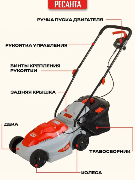 Газонокосилка электрическая Ресанта КР-1200 ЭП