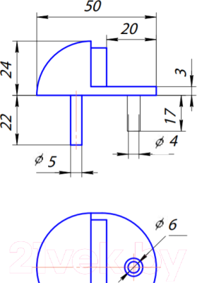 Ограничитель дверной Apecs DS-0002-AB