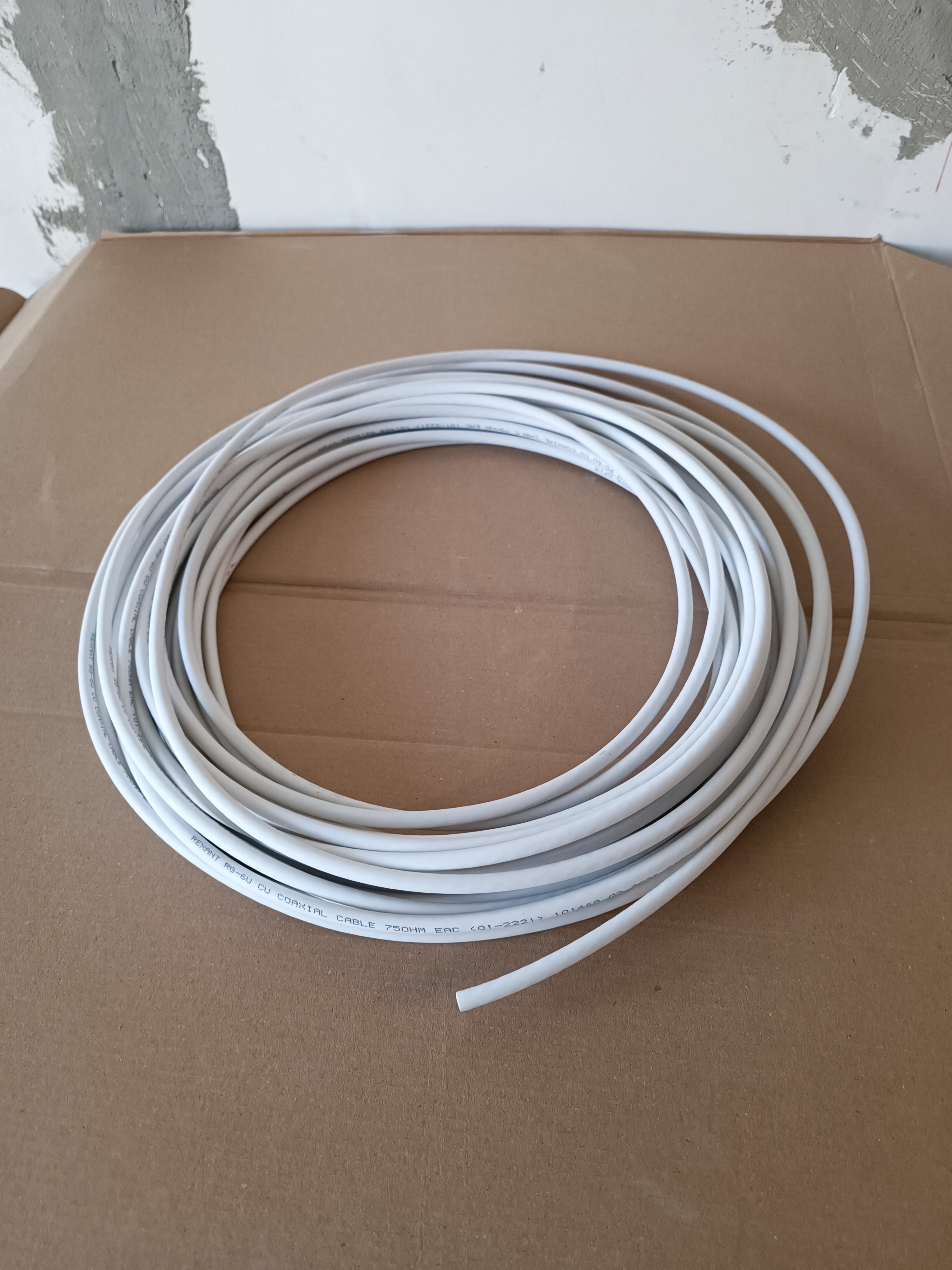 Кабель коаксиальный rexant rg-6u cu