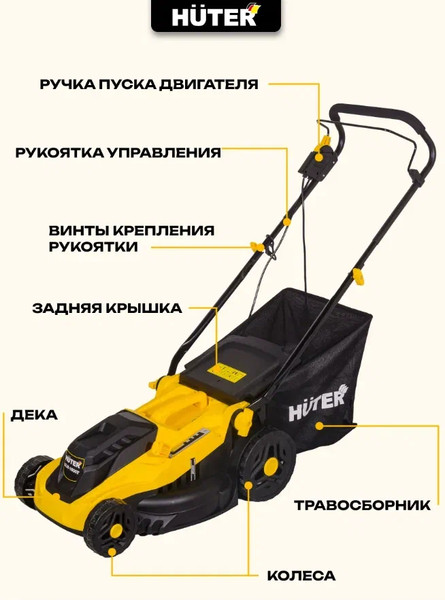 Газонокосилка электрическая Huter ELM-1800
