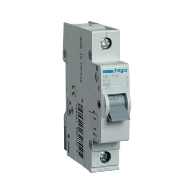 Автоматический выключатель  hager mb113a 1p b 13a 6 кa