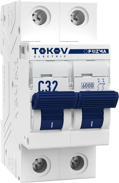 Выключатель автоматический Tokov Electric 2П 32А 6кА C / TKE-PZ60-MCBI-2-32-C