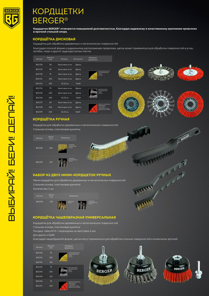 Щетка для электроинструмента BERGER BG1728