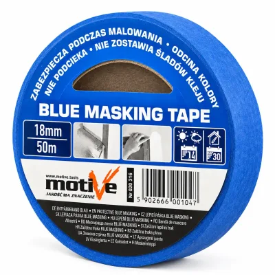 Малярная лента motive blue masking tape 18 мм×50 м, 020311