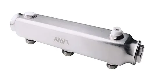 Коллектор нерж. сталь межосевое/центровое расстояние 1 1/4"х1/2" 5 вых. 100 мм mvi