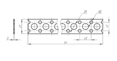 Лента перфорированная монтажная 0,8х12 мм (бокс 10 м) taners