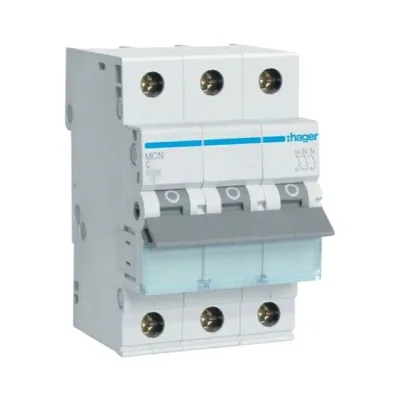 Автоматический выключатель hager, mcn306e,  3p c 6a 6 кa