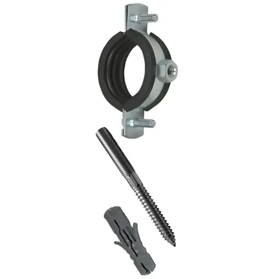 Хомут ктр оцинк. с изол. в компл. ду 65 (2 1/2") 75-80 мм м8х80 taners