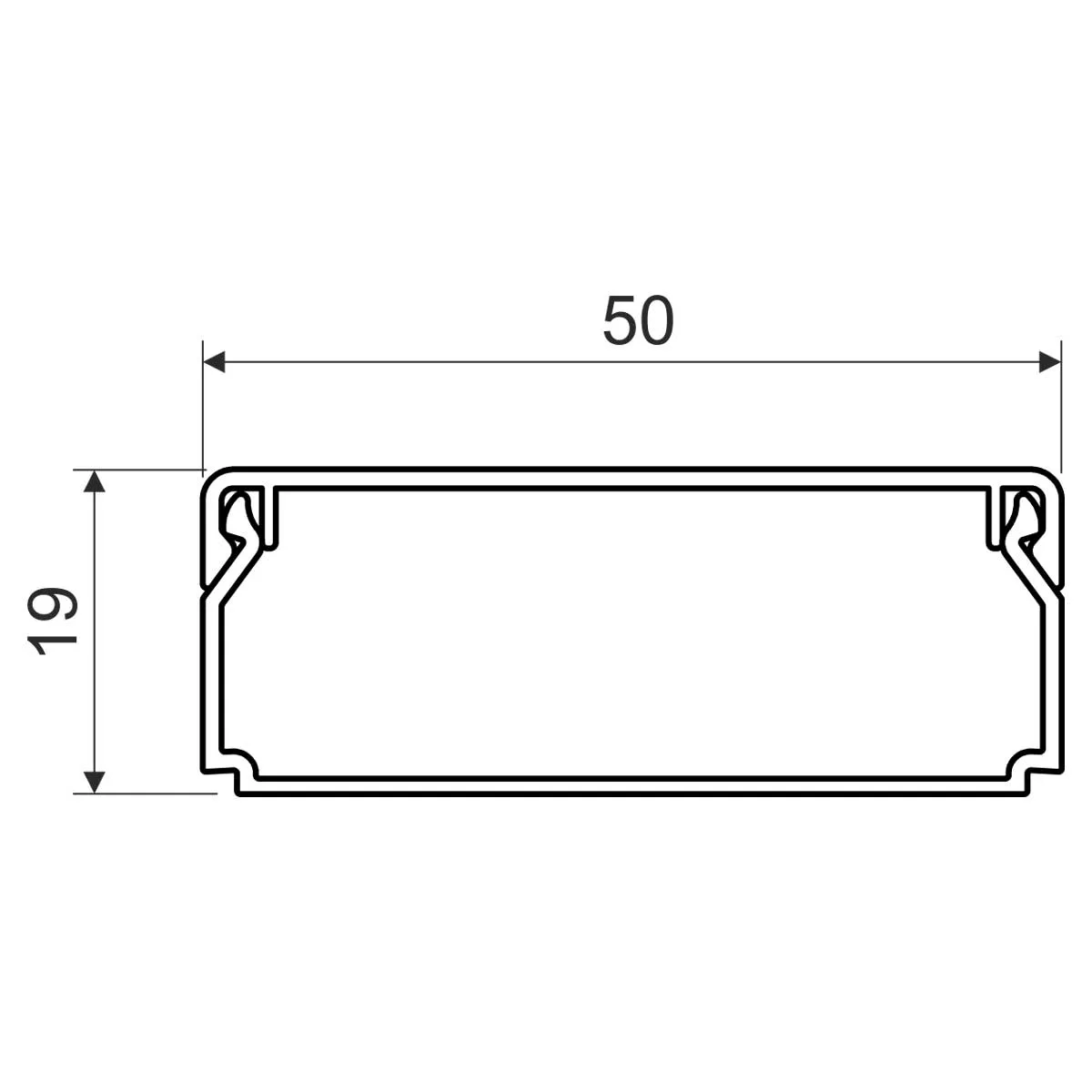 Кабельный канал серии classic lhd 50x20 (hd) (цвет белый), lhd 50x20_hd, kopos