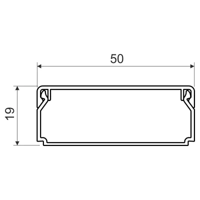 Кабельный канал серии classic lhd 50x20 (hd) (цвет белый), lhd 50x20_hd, kopos
