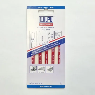Пилки для лобзика Wilpu MG 21, 5 шт.