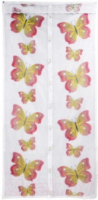 Москитная сетка на дверь Рыжий кот Капутомоскито Бабочки / 311257