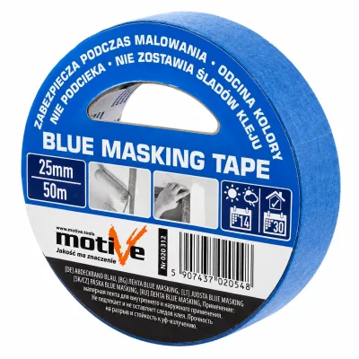 Малярная лента motive blue masking tape 25 мм×50 м, 020312
