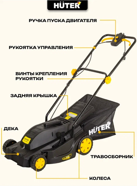 Газонокосилка электрическая Huter ELM-1600T