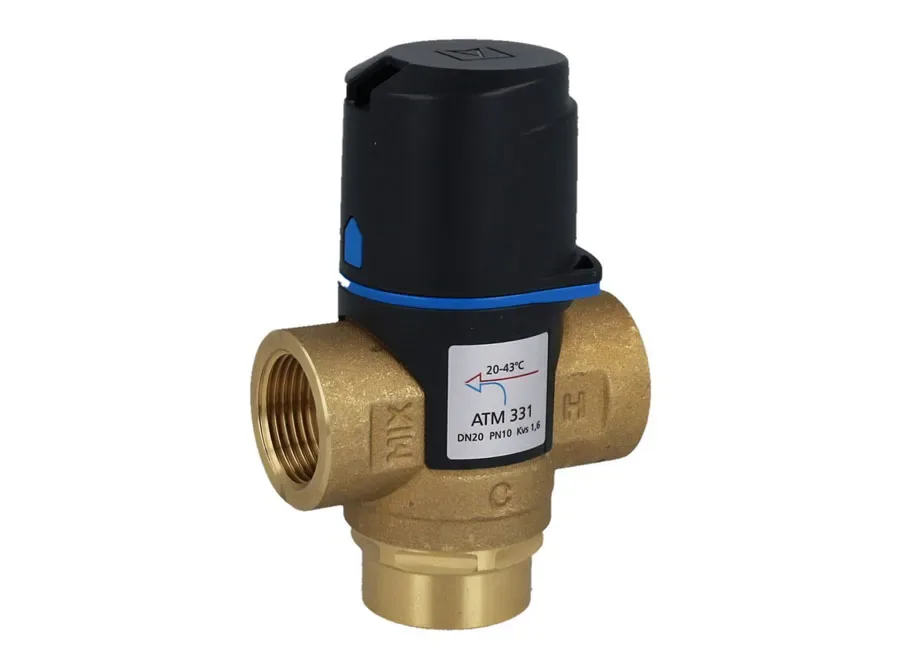 Клапан термостат. трехходовой атм 331 dn 20 3/4" вр 20-43°c kvs=1,6 арт. 1233110 afriso
