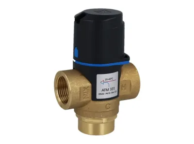 Клапан термостат. трехходовой атм 331 dn 20 3/4" вр 20-43°c kvs=1,6 арт. 1233110 afriso