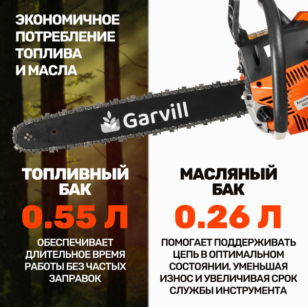 Бензопила цепная Garvill CS45K