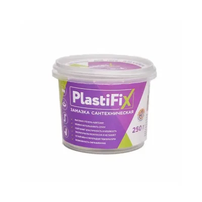 Замазка сантехническая (пласт. банка 250 гр.) plastifix