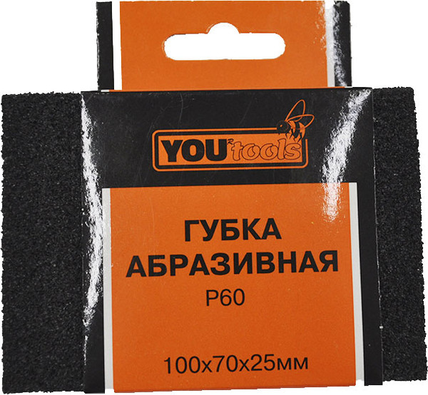 Губка абразивная Yourtools 100х70х25 P60 N25