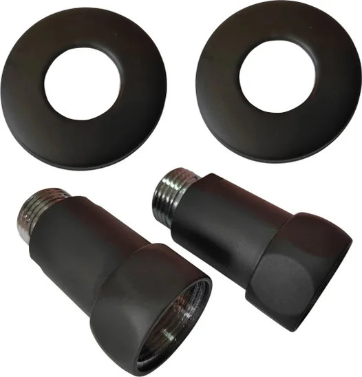 Комплект фитингов для полотенцесушителя Ростела 1 1/4"x 1" г/ш Ral 9005 / 731SCH1210Ral9005
