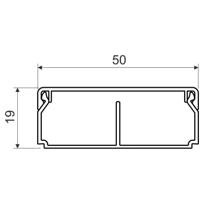 Кабельный канал серии classic lhd 50x20/1 (hd) (цвет белый)	lhd 50x20/1_hd с перегородкой