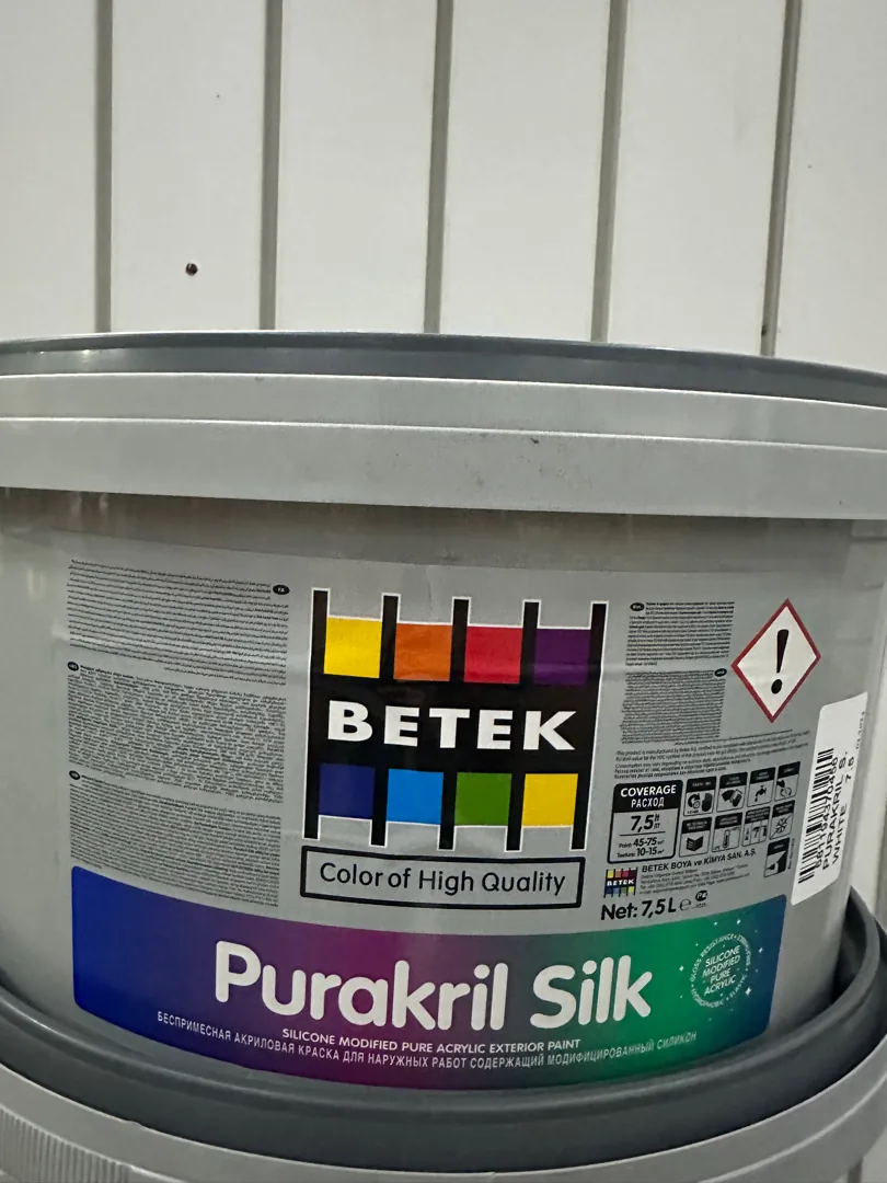 Краска для фасадных работ betek purakril silk 7,5л